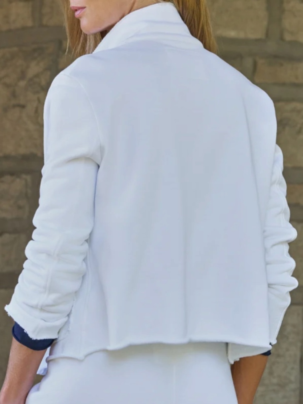 Frank & Eileen Mini Belfast, Cropped Sweatshirt Peacoat - M - Grey Melange - Picture 8 of 8